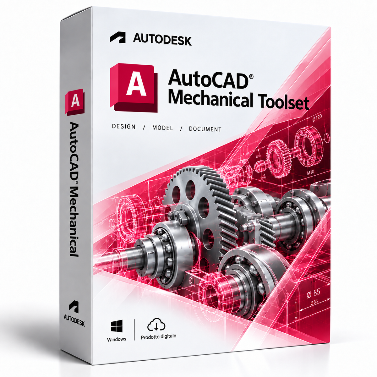 Autodesk AutoCAD Mechanical Toolset - cofanetto rosso